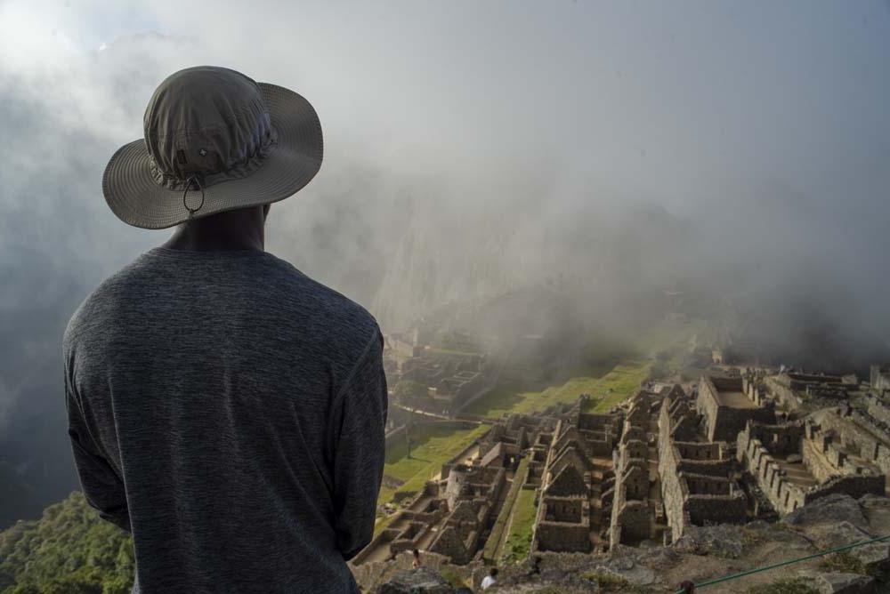 One Student looking out over the moutains in Peru